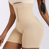 High Waist Stretchy Hourglass Buckle Belt Corset Butt Lift Shapewear Shorts