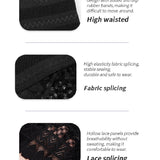 Splicing Lace Hollow High Waist Shapewear Panty Butt Lifter Slimming Thong