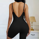 Seamless Solid Underwire V Backless Shapewear Bodysuit