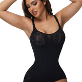 Sorelyne® Sexy Seamless Jacquard Bodysuit Tummy Control Spaghetti Strap Shapewear