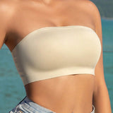 Wireless Strapless Bandeau Bra Seamless Stretch Non Padded Push Up Bralette