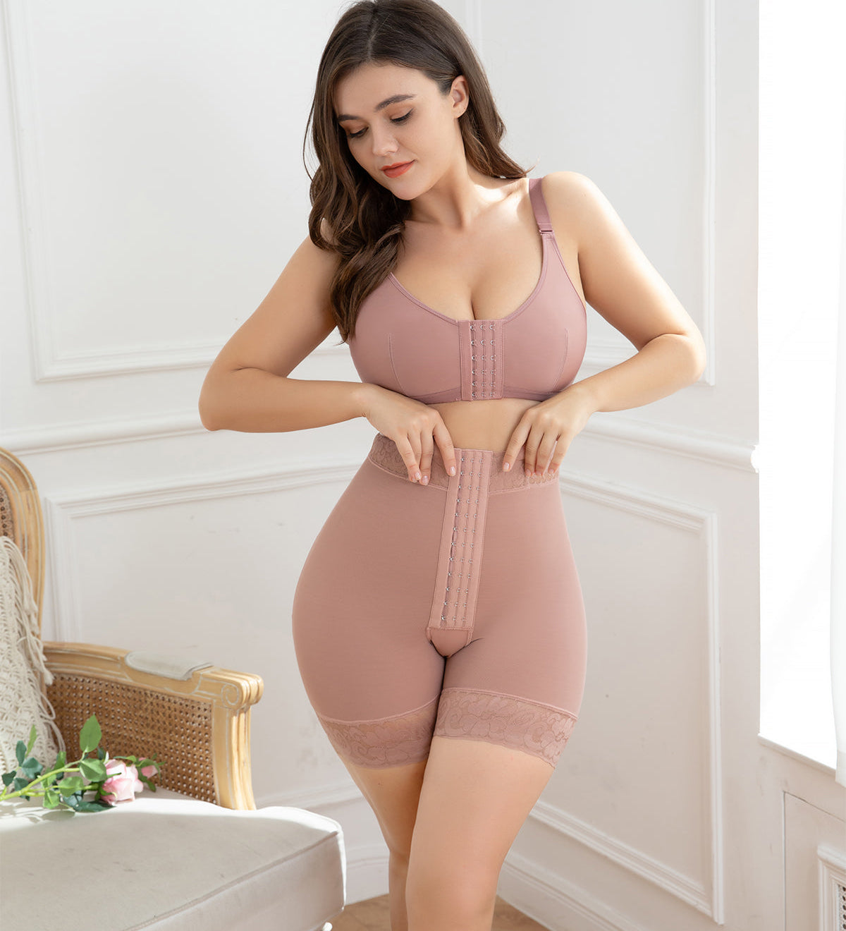 Sorelyne® Women RosybrownTummy Control Butt Lifter High Waisted Slimming Panties Shorts