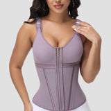 Women's Leopard Print Vest Tummy Control Waist Trainer With Bra
