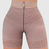 Sorelyne® Internal Hooks Firm Compression Zipper Butt Lift Peachy Shaper Shorts