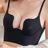 Backless Multiway Deep V Cup Underwire Push up Bra