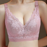 Women‘s Sexy Push Up Soft Wire Bra Breathable Thin Anti-Sagging Lace Bralette