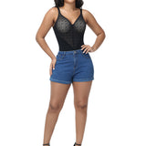 Sorelyne® V Neck Sheer Lace Tummy Control Shapewear Bodysuit
