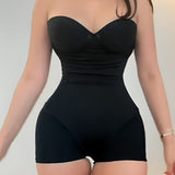 Sorelyne® Sexy Back Lace-up Thong Seamless Skinny Bodysuit