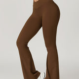 Crossover High Waist Hip Lift Quick Dry Yoga Flared Pants
