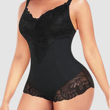 Lace V neck Tummy Control Sculpting Full Body Shapewear Bodysuit
