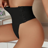 Shapewear Control Panties With Hook And Eye Closure And Thong Design