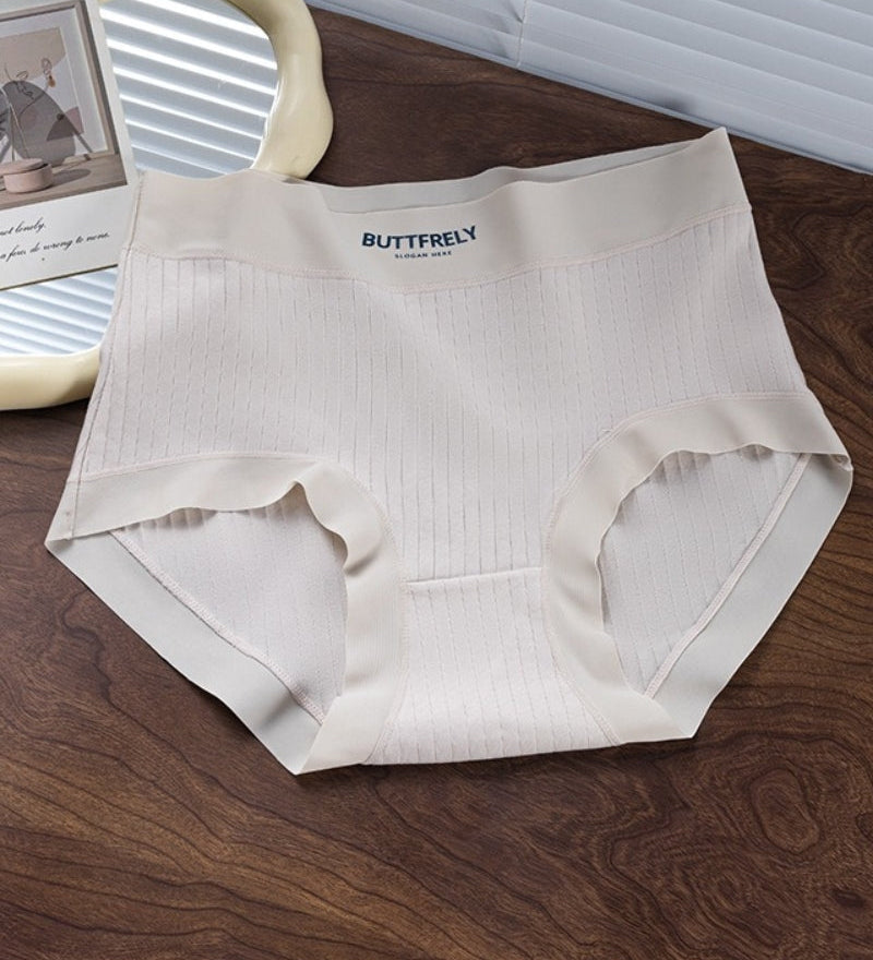 Women's High Waist Solid Comfort Panties Pure Cotton Antibacterial Crotch Briefs