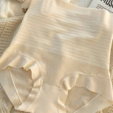 Ice Silk Seamless Tightening Waist Panties Hip Lift Breathable Shaping Briefs