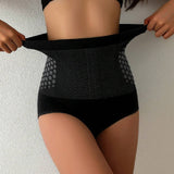 Women's Magnetic Therapy Warm Uterus Panties Seamless High Waist Abdomen Control Briefs