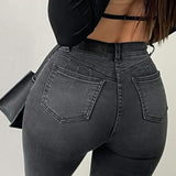 Sorelyne® High Waisted Lace-up Women's Slim Stretch Jeans
