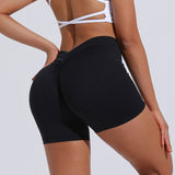 V Back Push Up High waist  hip lifting Workout Yoga Shorts