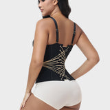 Sorelyne® Sweetheart Neck Adjustable Strap Corset Vest  Lace Up Boned Waist Trainer