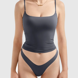 Adjustable Thin Strap Square Neck Padded Seamless Cami Tank Top