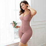 Women RosyBrown Tummy Control Post SurgeryShapewear with Zipper