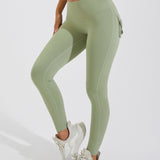Peach Hip Fitness Leggings with Cargo Pockets