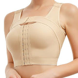 Front Closure Post Surgery Compression Shapewear Bra With Breast Support Belt