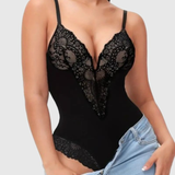 Sexy Lace Deep-V Neck Bodysuits
