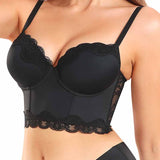 High Support Body Sculpting Lace Back Bra