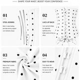 Hourglass Corset Body Shaper Waist Cincher Swimsuit Two-Piece Set