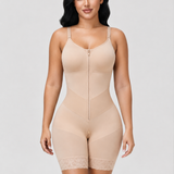 High Compression V-shaped Waist Belt Tummy Control Zipper Full Body Shapewear