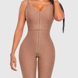 High Compression Adjustable Strap Zipper Mid Thigh Full Body Shapewear