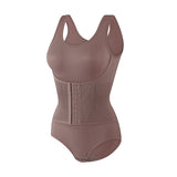 2 in 1 Seamless Double Tummy Control Corset Bodysuit Scoop Neck Tank Top Shapewear