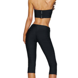 Halter Cutout Backless Skinny Bandage Capri Jumpsuit