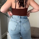 Sexy Lace Deep-V Neck Bodysuits