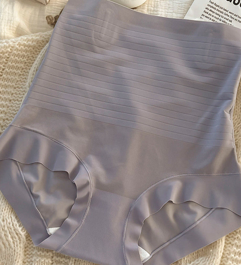 Ice Silk Seamless Tightening Waist Panties Hip Lift Breathable Shaping Briefs