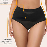 Mid Rise Cross Compression Shapewear Underwear Mesh Tummy Control Shaping Panty