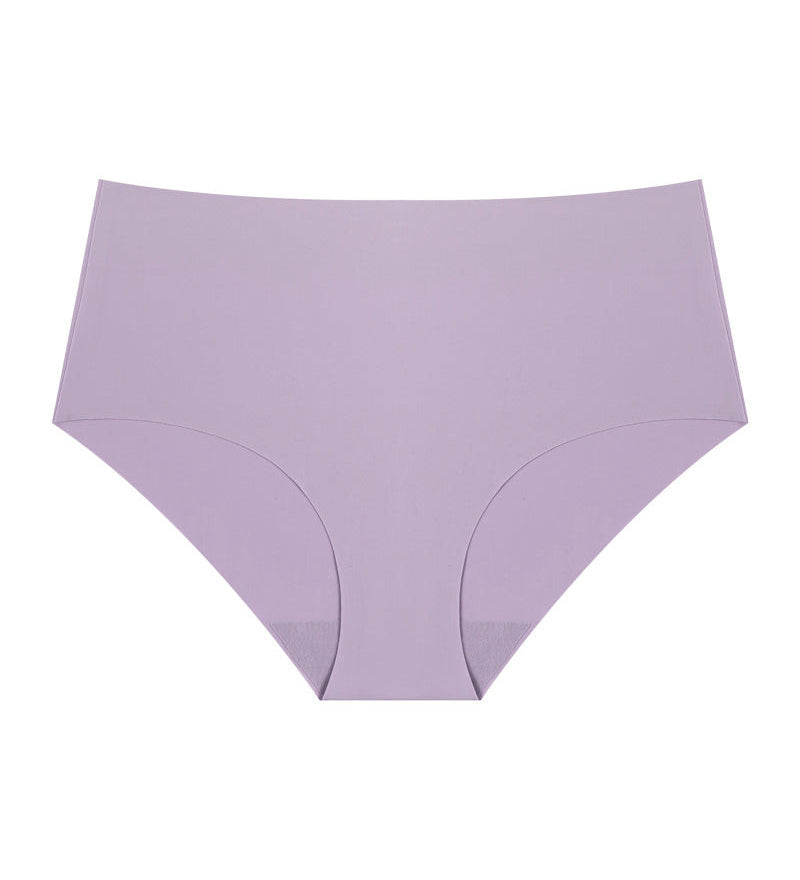 Women's Seamless Ice Silk Breathable Comfortable Triangle Mid-waist Panties