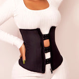 29 Steel Bone Hook And Zip Waist Trainer Tummy Control Cincher Corset