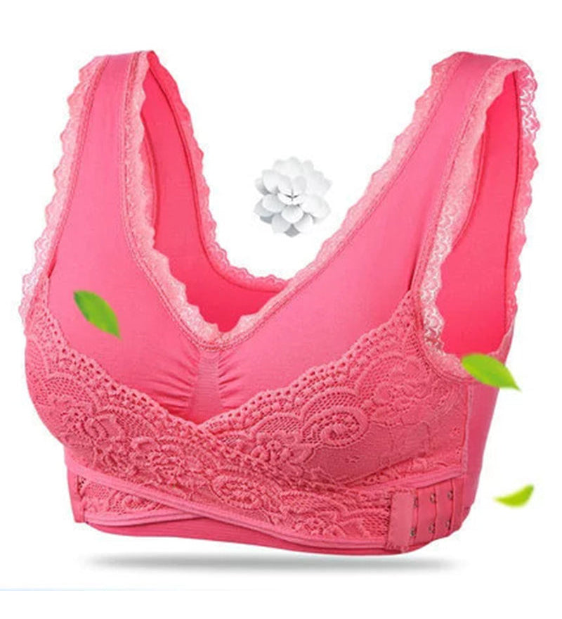 Women's Front Cross side Buckle Steelless Push up Sports Bra