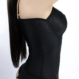 Sorelyne® Seamless Satin 18 Steel Bone Corset Vest Lace Cups Bustier Top