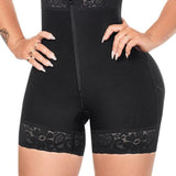 Sorelyne® High Waist Butt Lift Shaper Zipper Short With Lace Trim