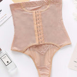 9-Breasted High-Waisted Hip-Lift Thigh Tuck Thong Panties