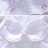 Women Side Support Longline Corset Wire-free Push Up Bra Adjustable Wide Straps