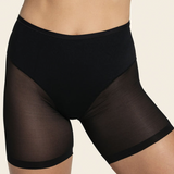 Seamless Undetectable Sheer Shaper Shorts Thong Anti-Chafing Mesh Shapewear Shorts