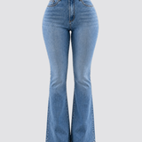 High Waist Stretch Butt Lifting Skinny Flare Jeans