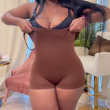 Seamless High Waisted Tummy Control Shapewear Shorts for Women with Removable Straps