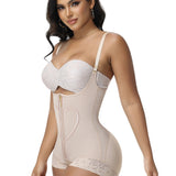Sorelyne® Heart Pattern Zipper Briefs Shapewear Bodysuit (Pre-Sale)
