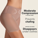 Seamless Undetectable Sheer Shaper Shorts Thong Anti-Chafing Mesh Shapewear Shorts