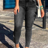 Sexy Old Fashionable Mutil-pocket Cargo Skinny Jeans