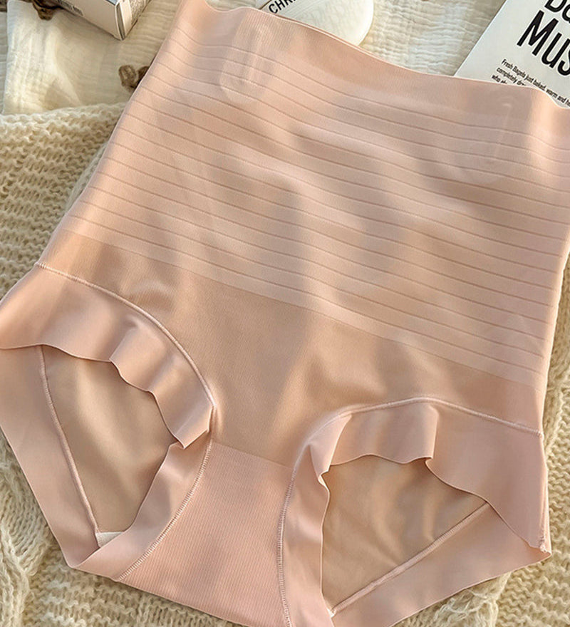 Ice Silk Seamless Tightening Waist Panties Hip Lift Breathable Shaping Briefs