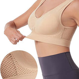 Women's Hollow Out Anti-Sagging High Support Sports Bra Breathable Yoga Top Bras